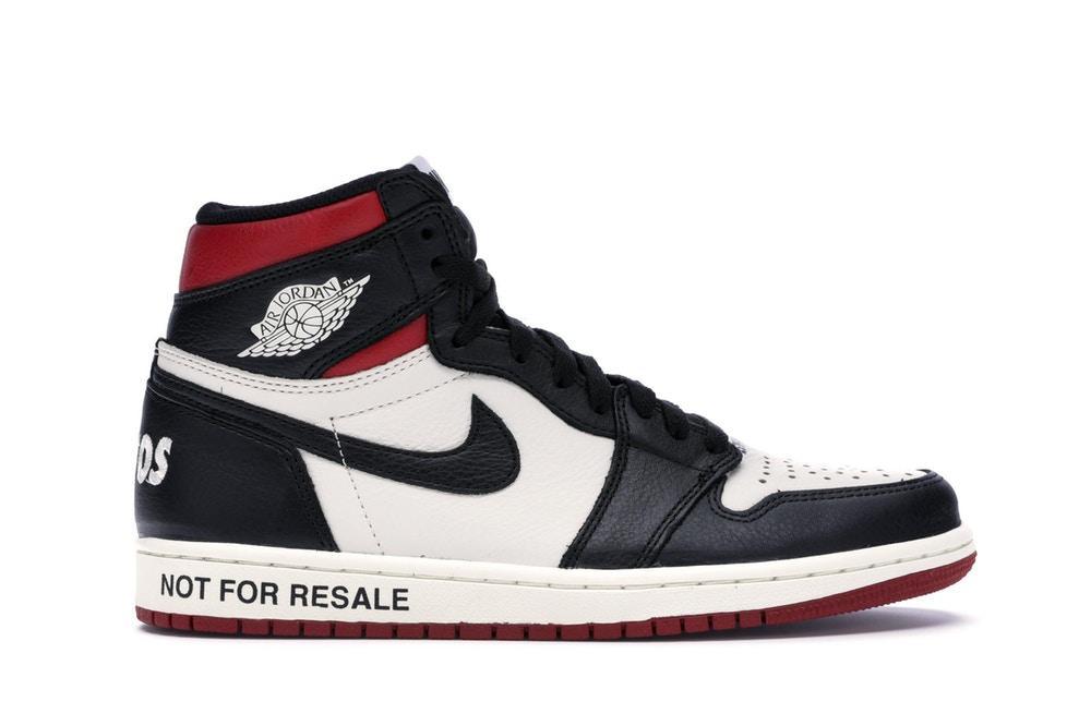 Retro High-Top Sneakers in Sail/Black-Varsity Red - 861428-106