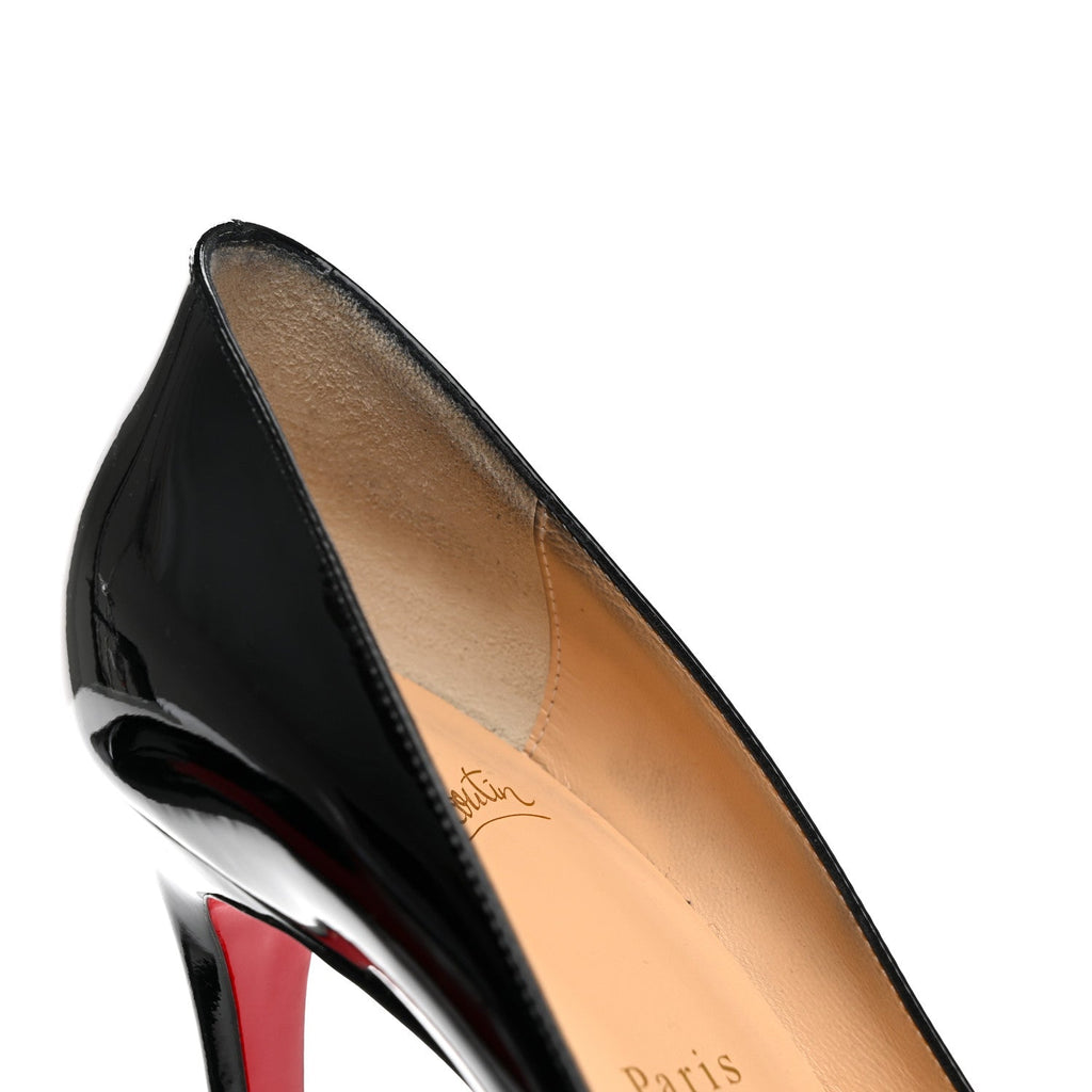 Christian Louboutin Patent Women's Pigalle 100 Pumps 38 Black