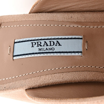 Prada Suede Pointed Toe Women's Mules 36 Dark Rose