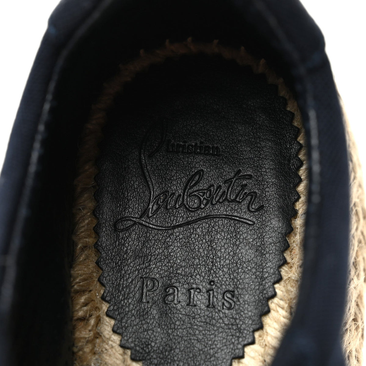 Christian Louboutin Toile Calfskin Women's Espasneak Flat Sneakers 36 Obscur