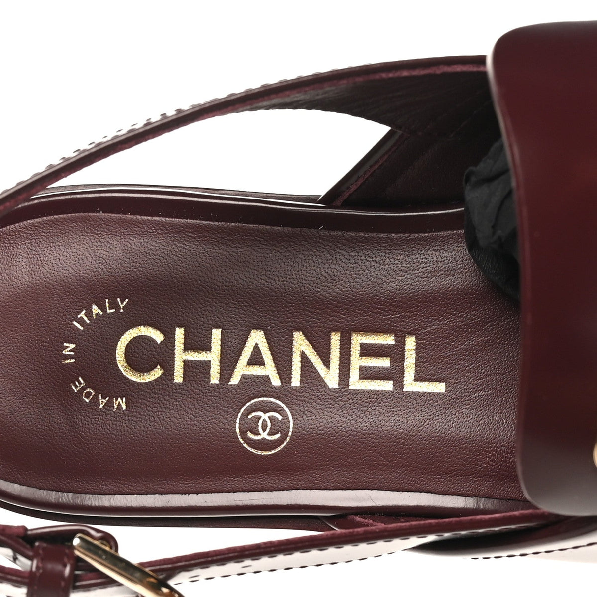 Chanel Shiny Calfskin Slingback CC Women's Loafers