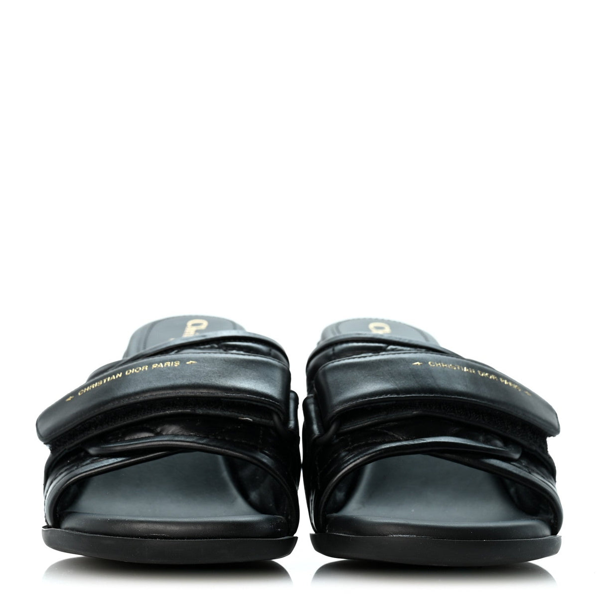 Christian Dior Calfskin Women's Dio(r)evolution Slide Sandals 39 Black