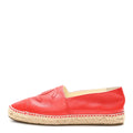 Chanel Lambskin CC Women's Espadrilles 41 Red