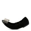 Louis Vuitton Suede Patent Women's Flirty Ballerina Bow Flats 39.5 Black