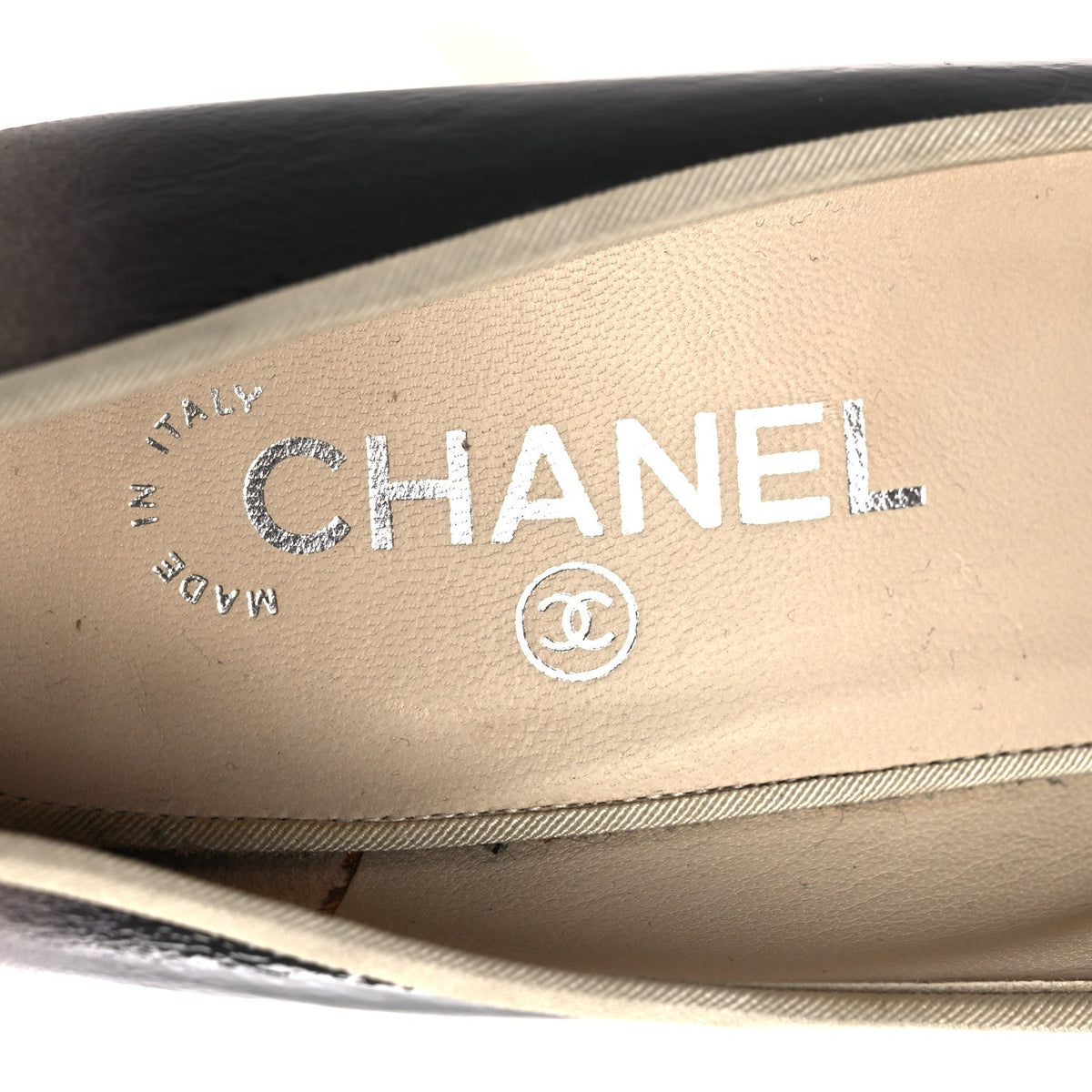 Chanel Patent Ombre Women's Pumps 40 Beige Black