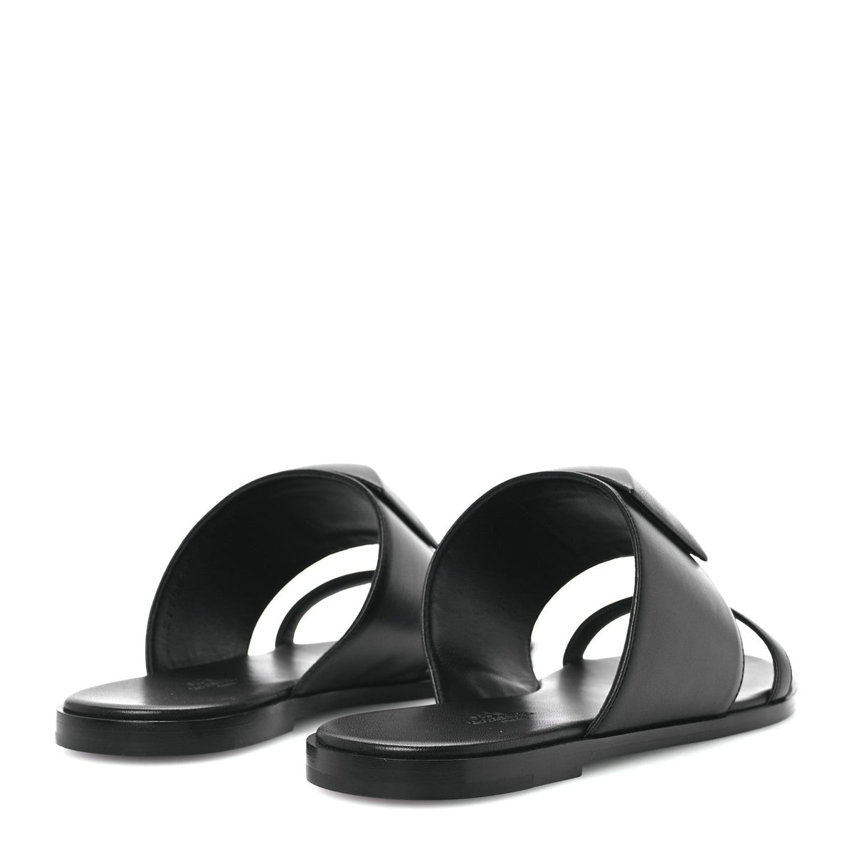 Hermès Nappa Women's Caia Slide Sandals 37.5 Black