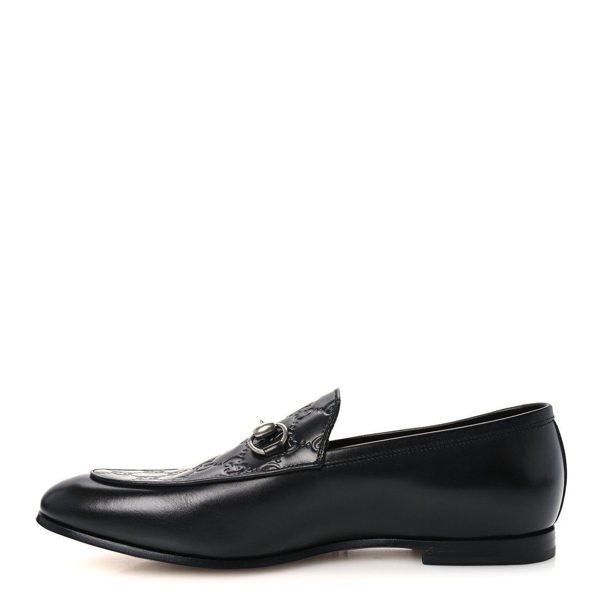 Gucci Guccissima Calfskin Men's Jordy Horsebit Loafers 9 Black