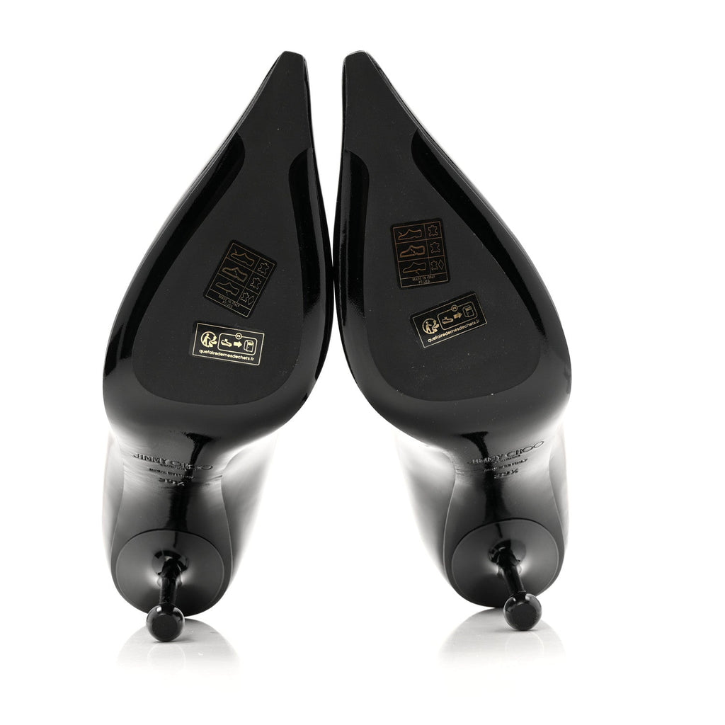 Jimmy Choo Patent Women's Orb 95 Pumps 39.5 Black