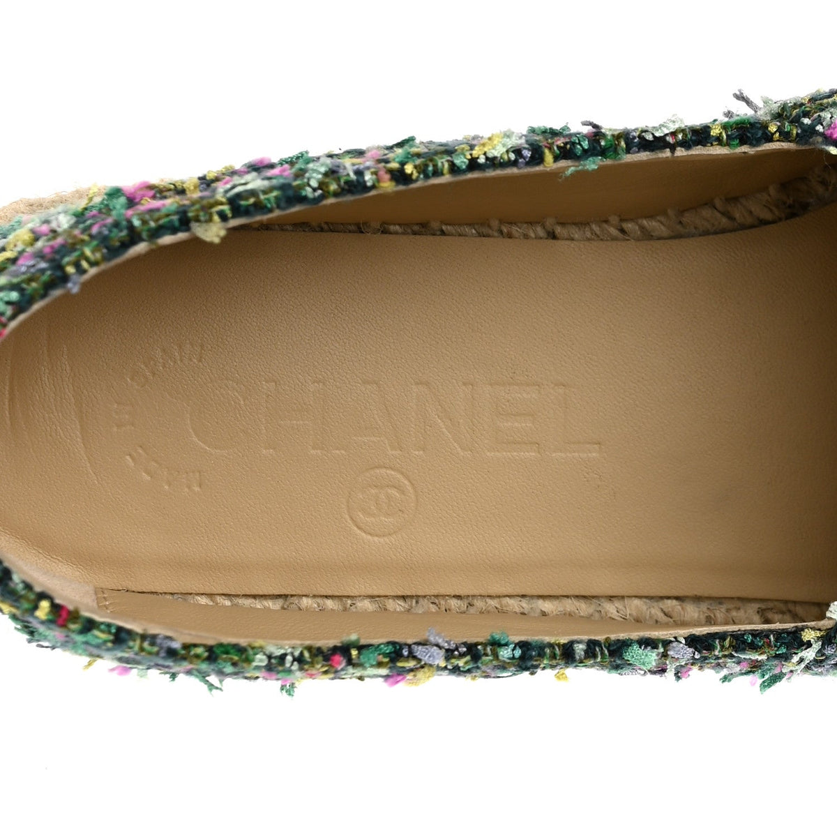 Chanel Tweed Grosgrain CC Women's Shoes