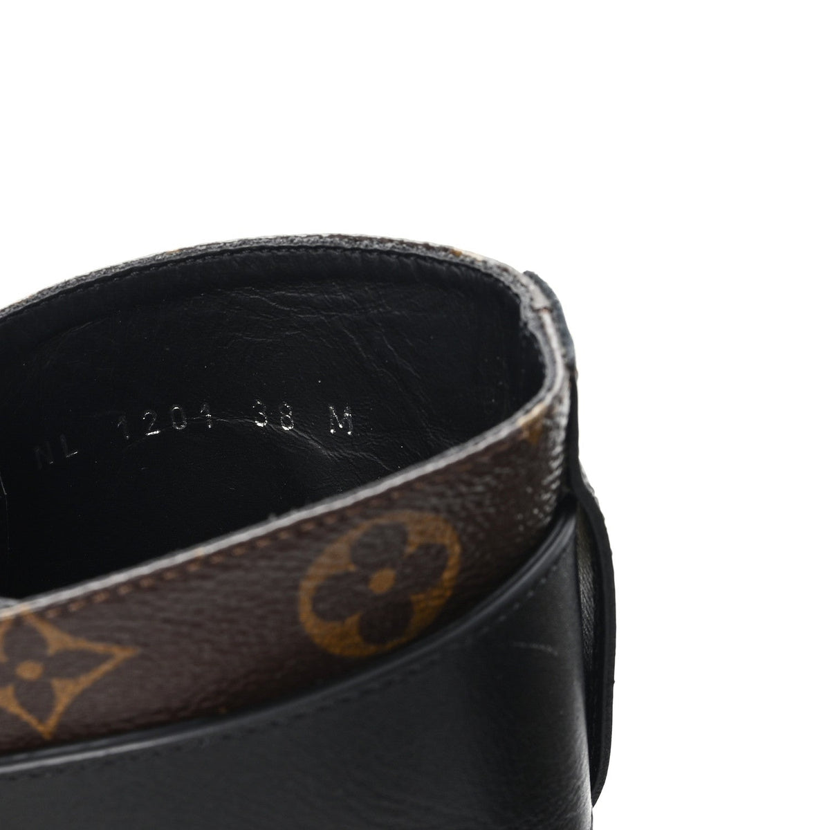 Louis Vuitton Calfskin Women's Monogram Wonderland Flat Ranger Boots 38 Black