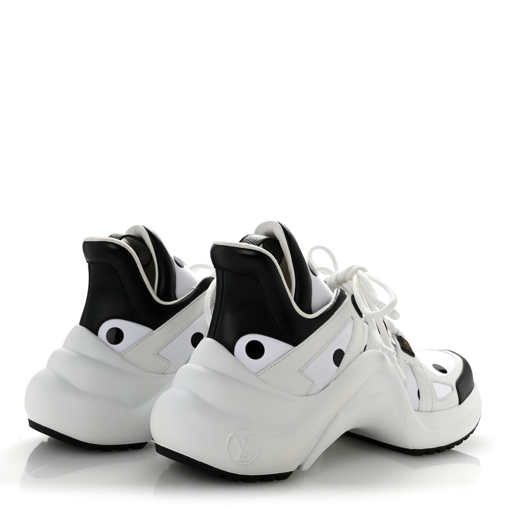 Louis Vuitton Calfskin Satin Women's LV Archlight Sneakers 39.5 White