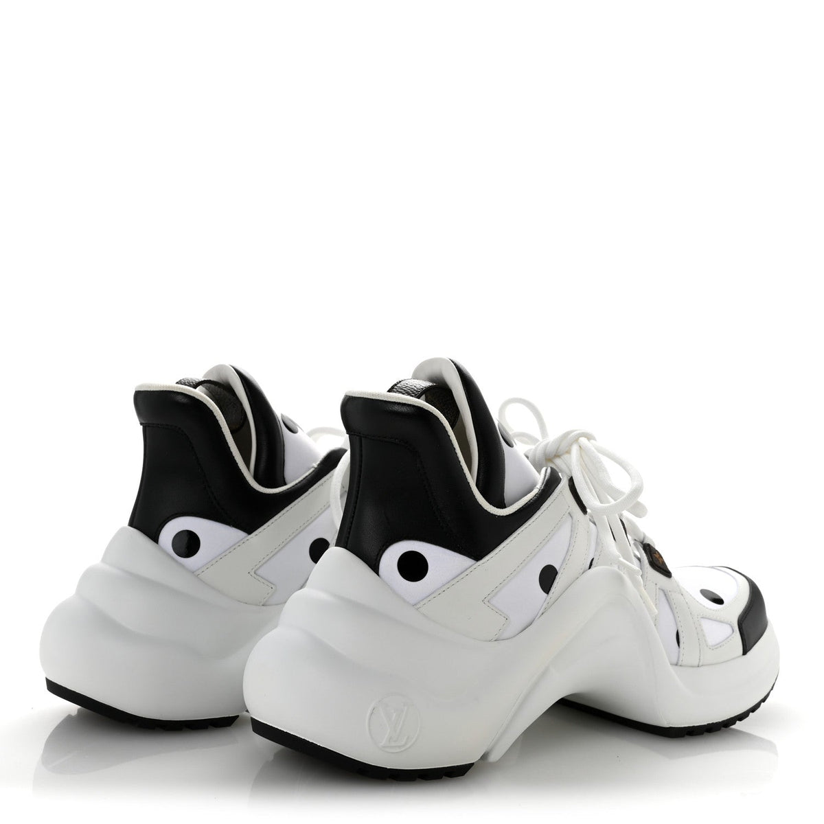 Louis Vuitton Calfskin Satin Women's LV Archlight Sneakers 39.5 White