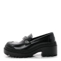 Christian Dior Brushed Calfskin Rubber Women's Dior Code 35mm Loafers 39 Black