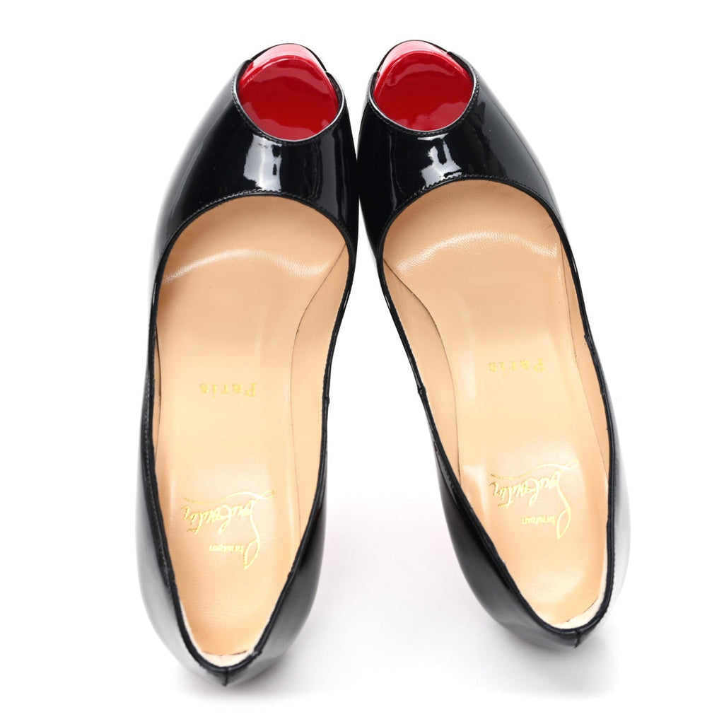 Christian Louboutin Patent Women's New Very Prive 120mm Pumps 35.5 Black
