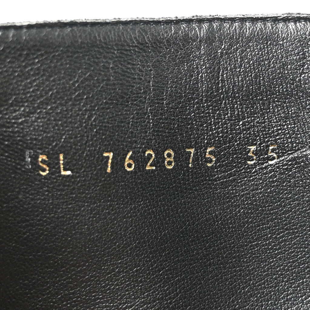 Saint Laurent Calfskin Women's Marilyn Betty 70 Ankle Zip Boots 35 Black