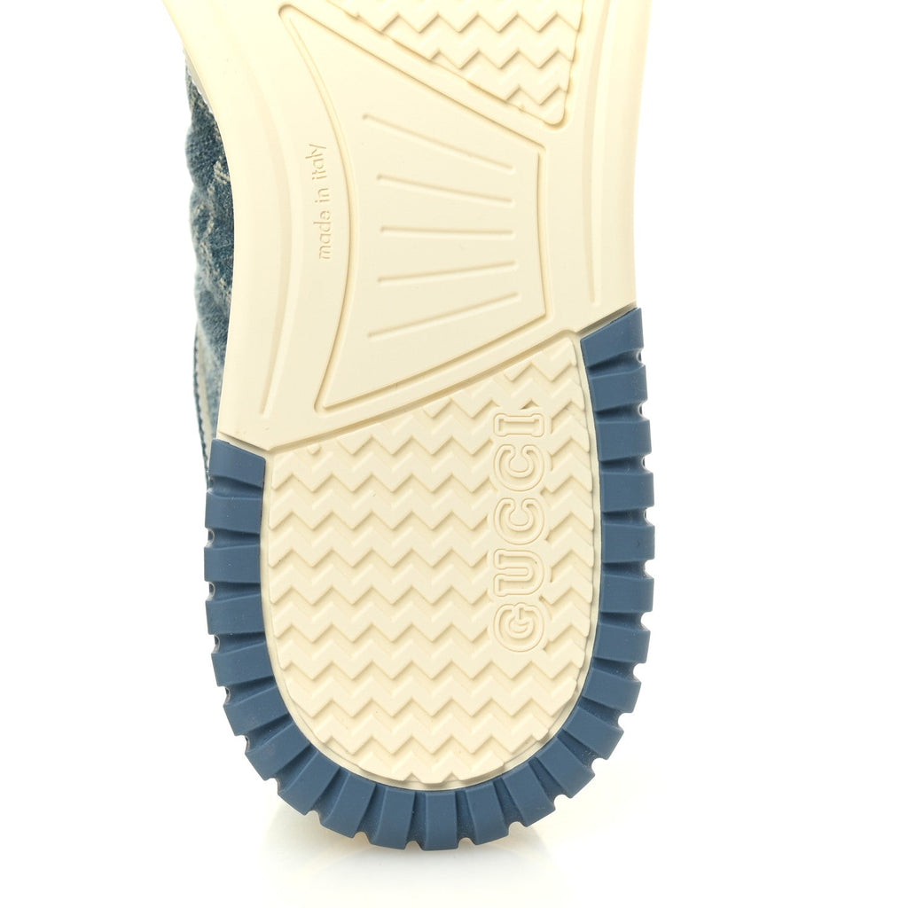 Gucci Denim Women's Re-Web Sneakers 40 Light Blue