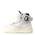 Fendi Vitello Nylon Men's High Top Sneakers 7 Ultra White Black