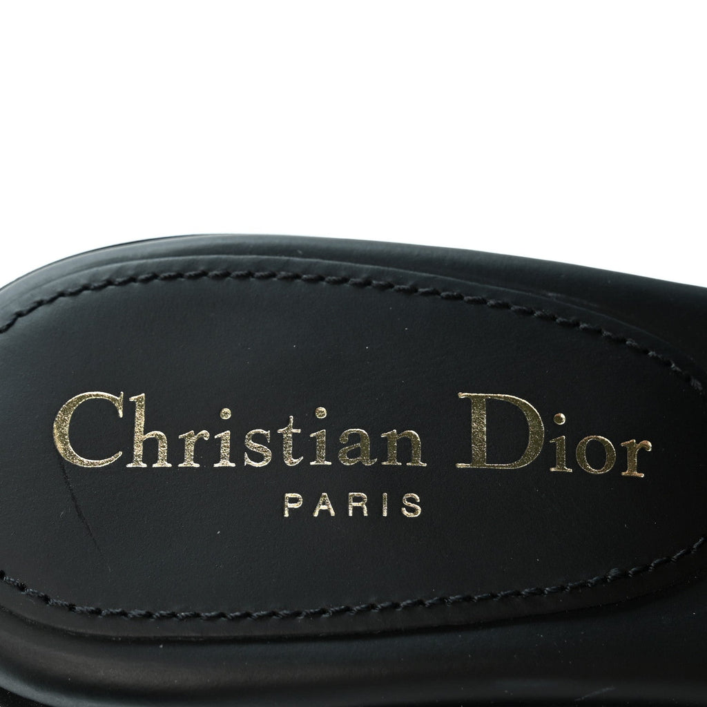 Christian Dior Calfskin Women's Dio(r)evolution Slide Sandals 39 Black