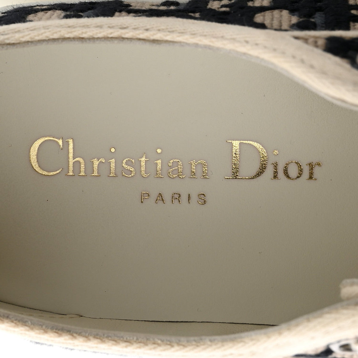 Christian Dior Canvas Oblique Women's Walk'N'Dior Low Top Sneakers 36 Deep Blue