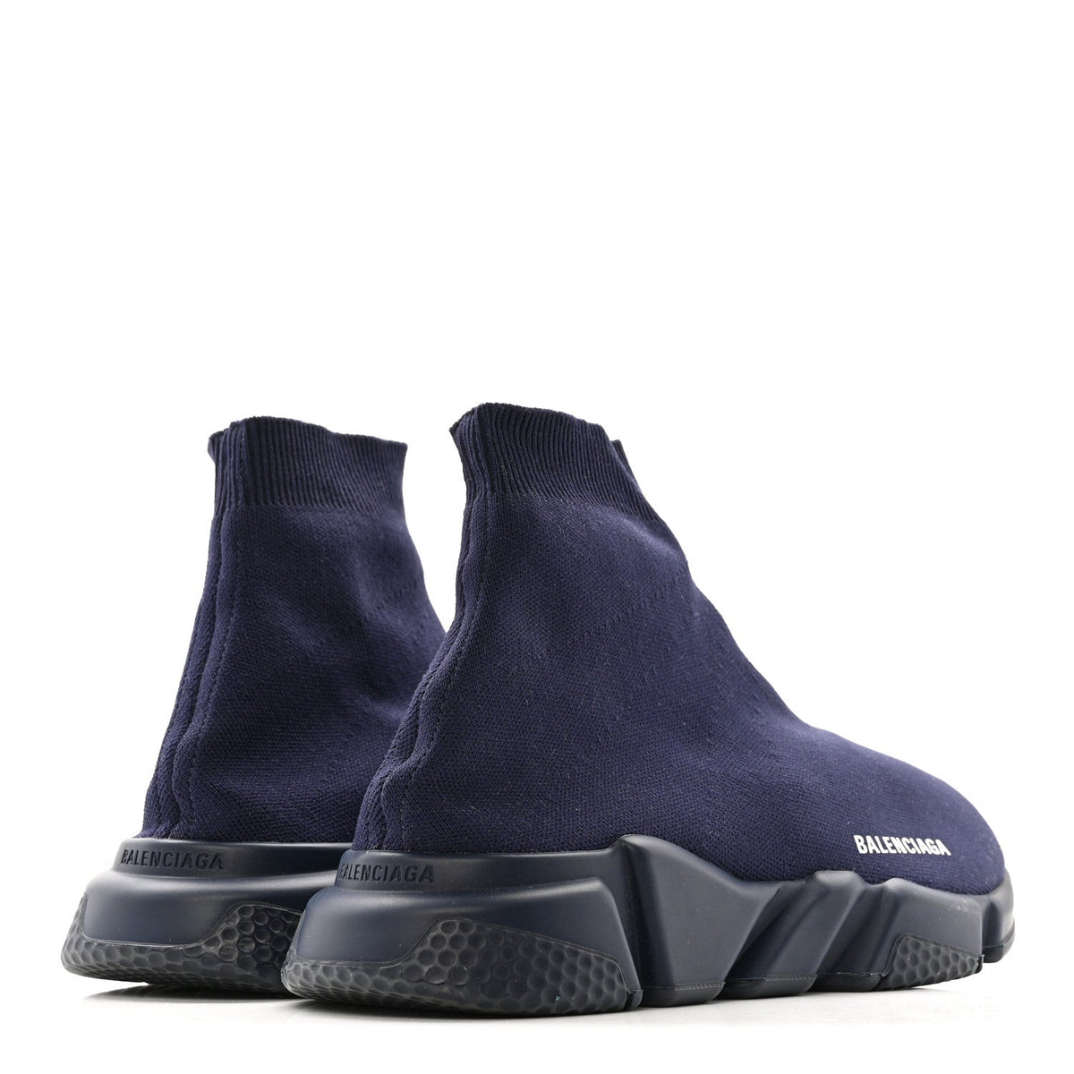 Balenciaga Neoprene Knit Men's Speed Sneakers 42 Bleu Marine