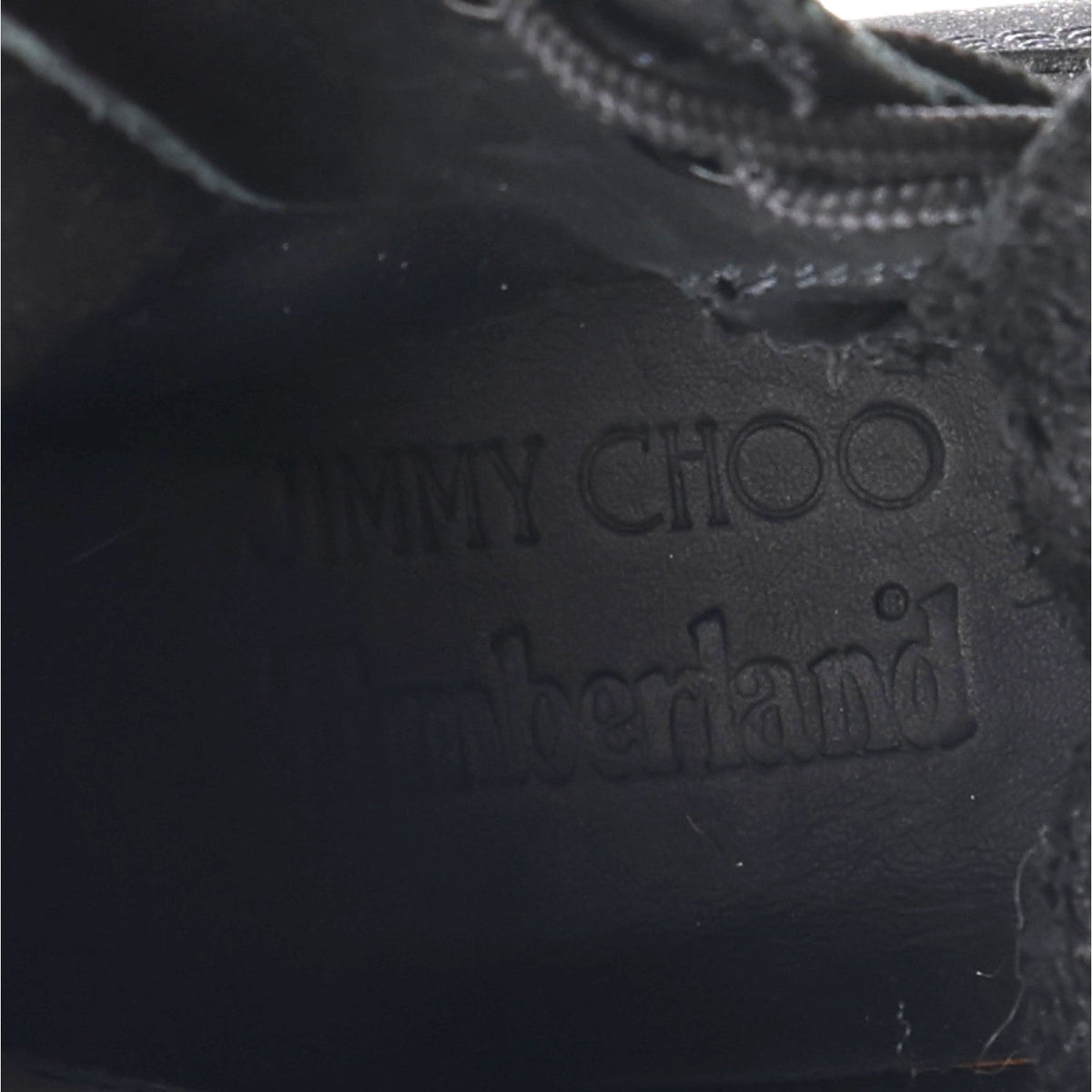 Jimmy Choo Nubuck Swarovski Crystal Women's Timberland Boots 37.5 Black