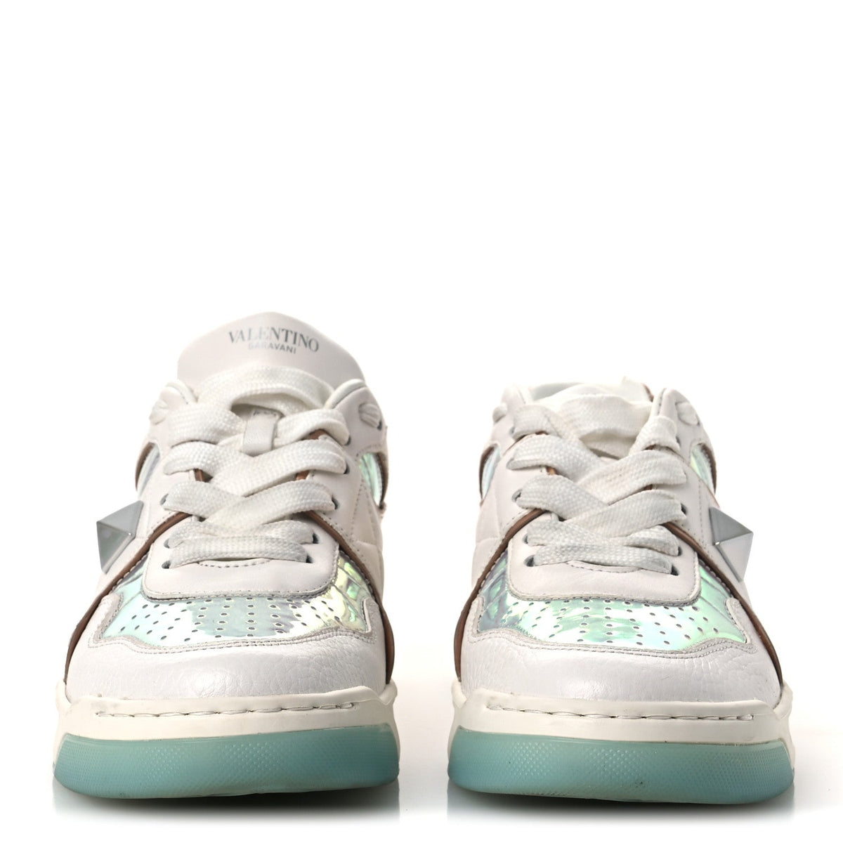 Valentino Garavani Nappa Women's One Stud Low Top Sneakers 37 White
