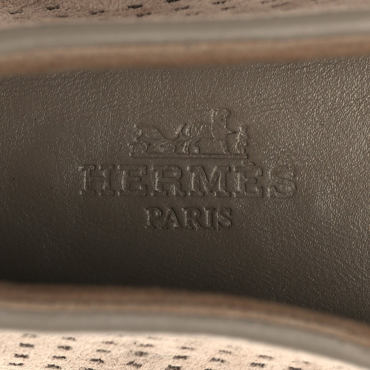 Hermes Suede Goatskin Men's Enrique Espadrilles 42 Beige Sable