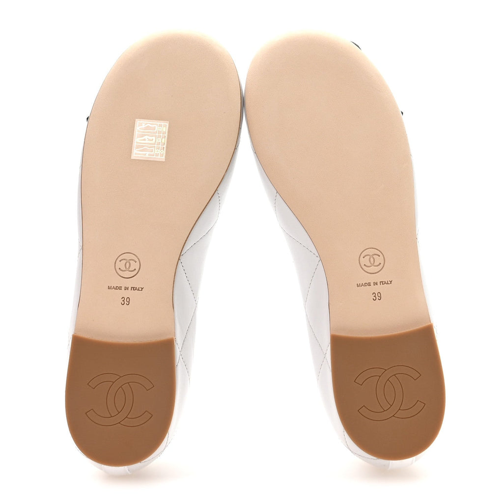 Chanel Lambskin Quilted CC Cambon Women's Ballet Flats