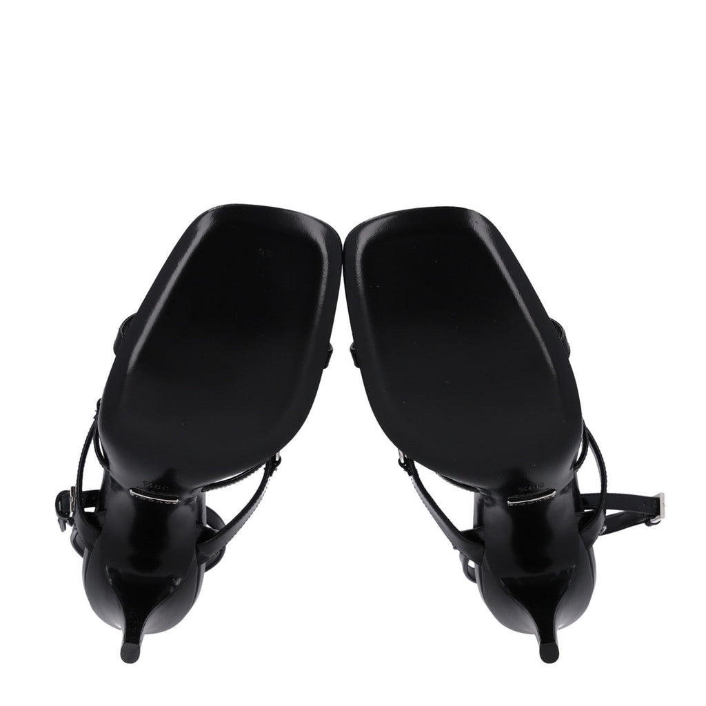 Gucci Nappa Women's Regent Strappy Horsebit Sandals 39.5 Black