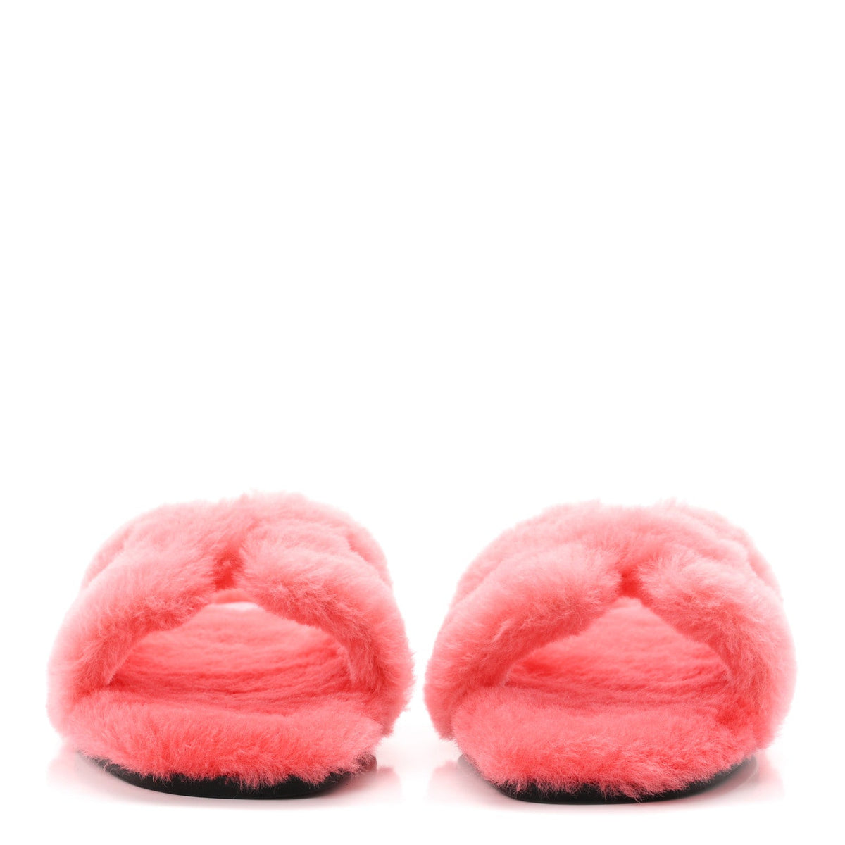 Hermès Woolskin Women's Oran Sandals 37 Rose Du Désert