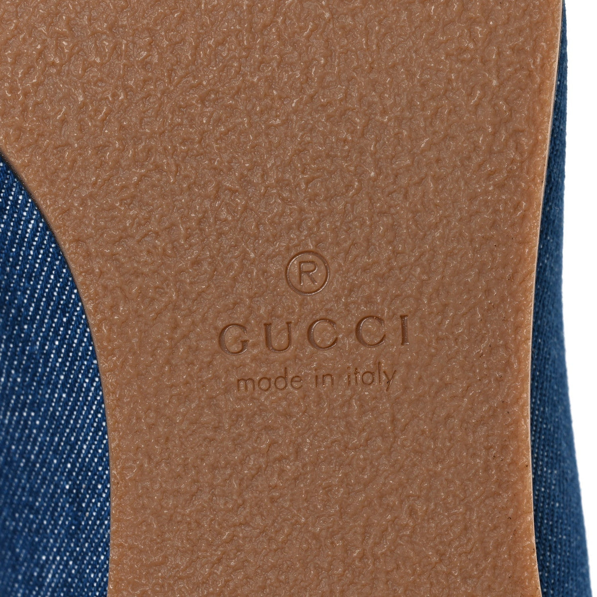 Gucci Denim Web Men's Horsebit Loafers 8 Blue