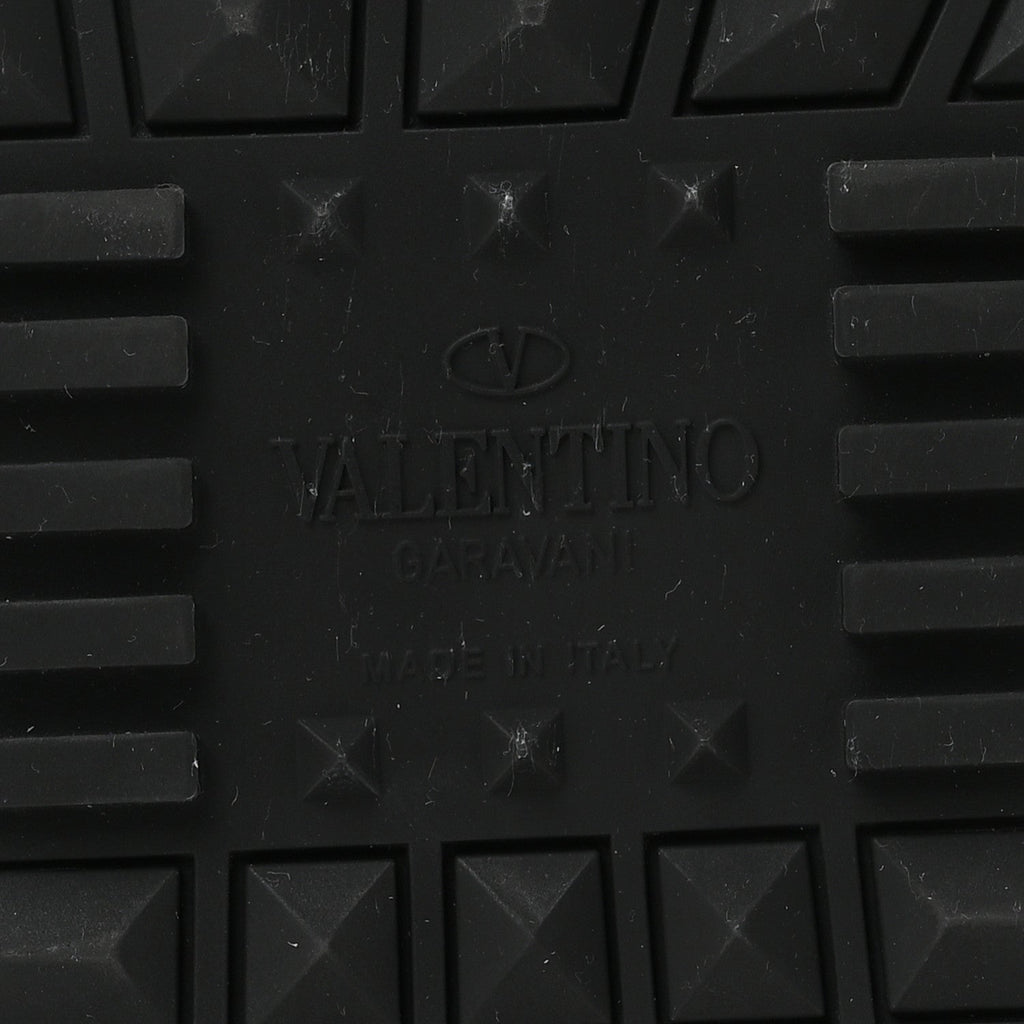 Valentino Garavani Suede Men's Camouflage Rockrunner Sneakers 41 Black