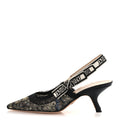 Christian Dior Mesh Women's Butterfly Embroidered J'Adior Pumps 36 Black