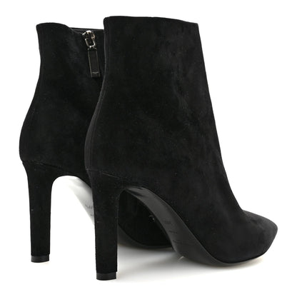 Saint Laurent Suede Women's Kate 85 Zip Booties 39.5 Black