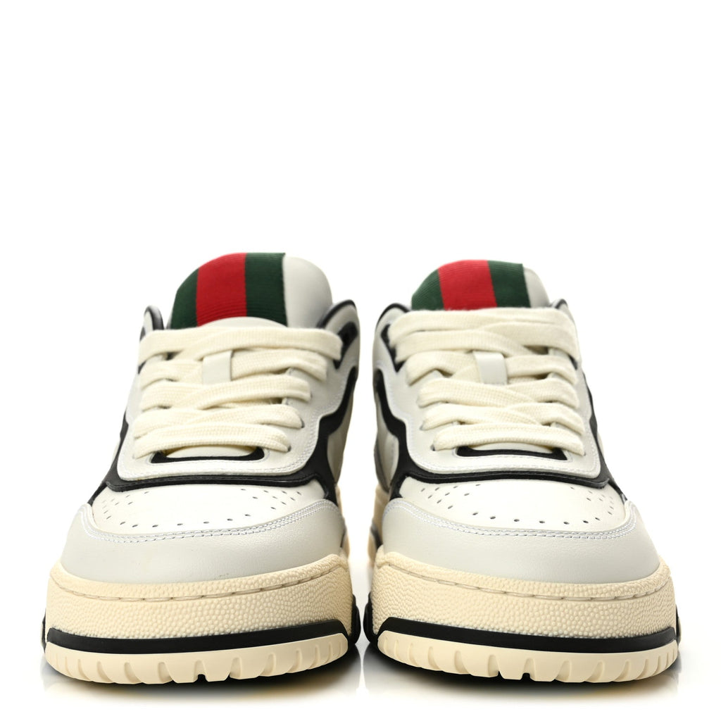 Gucci Calfskin Women's Re-Web Sneakers 37 Black White