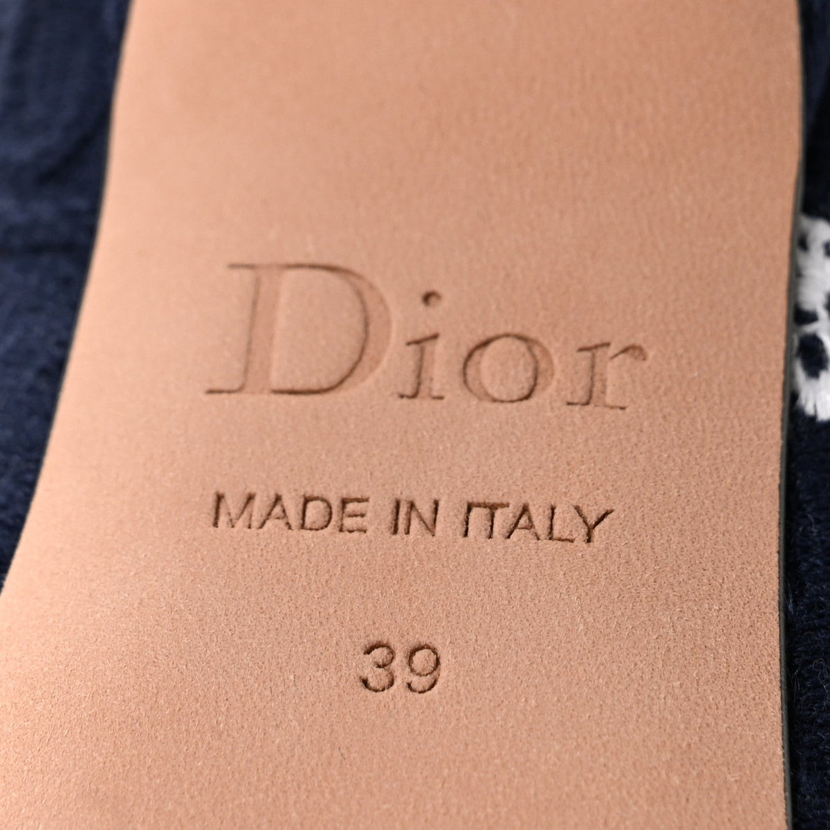 Christian Dior Embroidered Cotton Lace Women's J'adior Pumps 39 Blue Ecru