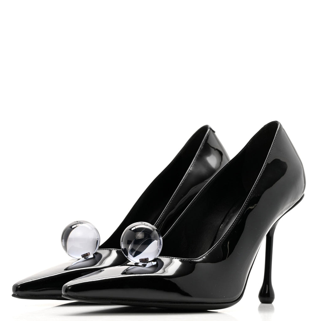 Jimmy Choo Patent Women's Orb 95 Pumps 39.5 Black