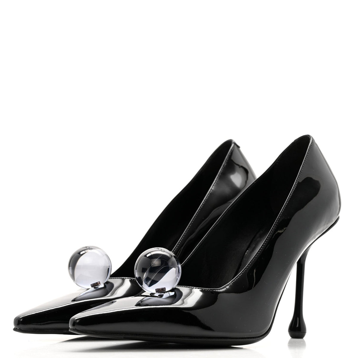 Jimmy Choo Patent Women's Orb 95 Pumps 39.5 Black
