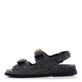 Velvet Velcro Dad Sandals Grey