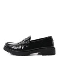 Saint Laurent Glazed Calfskin Men's Master Le Loafer 15 Moccasins 43 Black