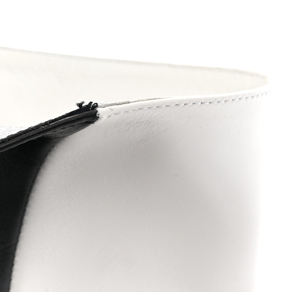 Christian Louboutin Calfskin Women's Astrilarge 100 Knee Boots 37 Black White
