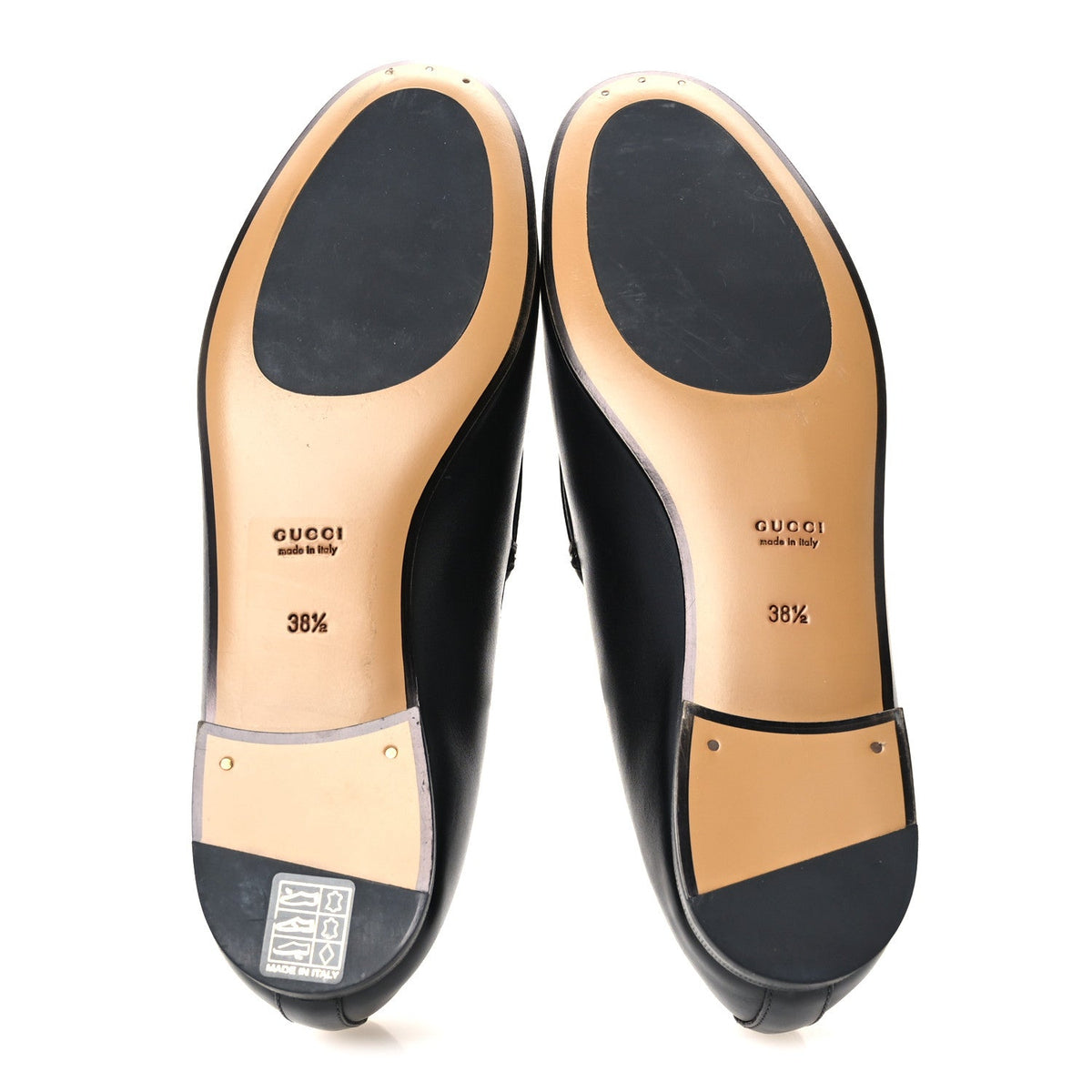 Gucci Calfskin Women's Jordaan Loafers 38.5 Black