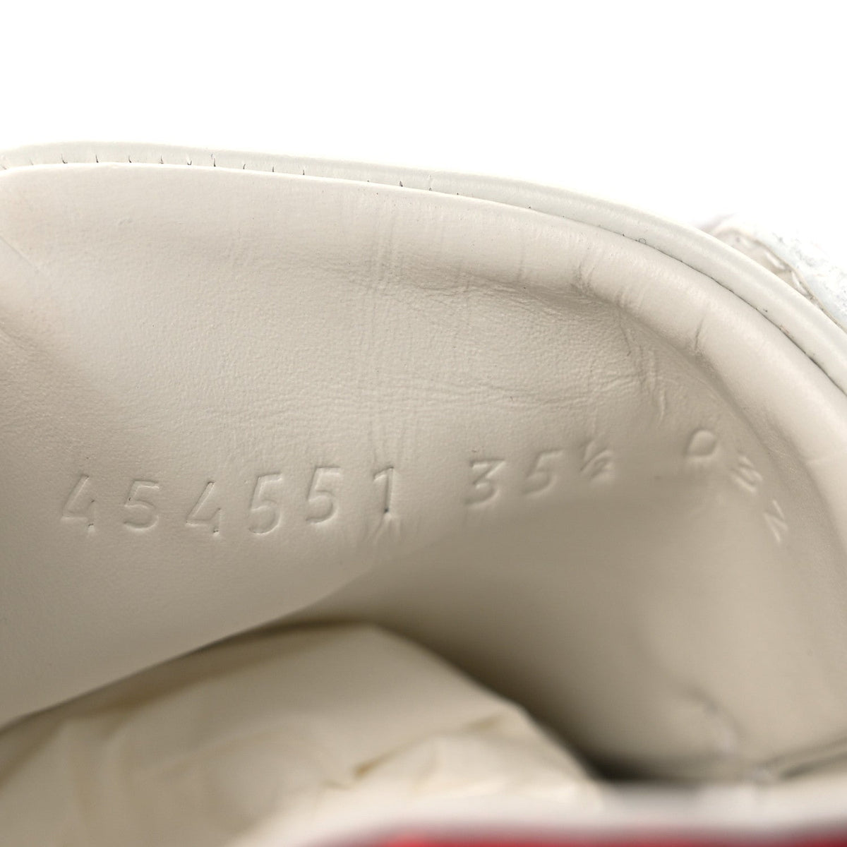 Gucci Calfskin Web Studded Arrow Ace Women's Sneakers White