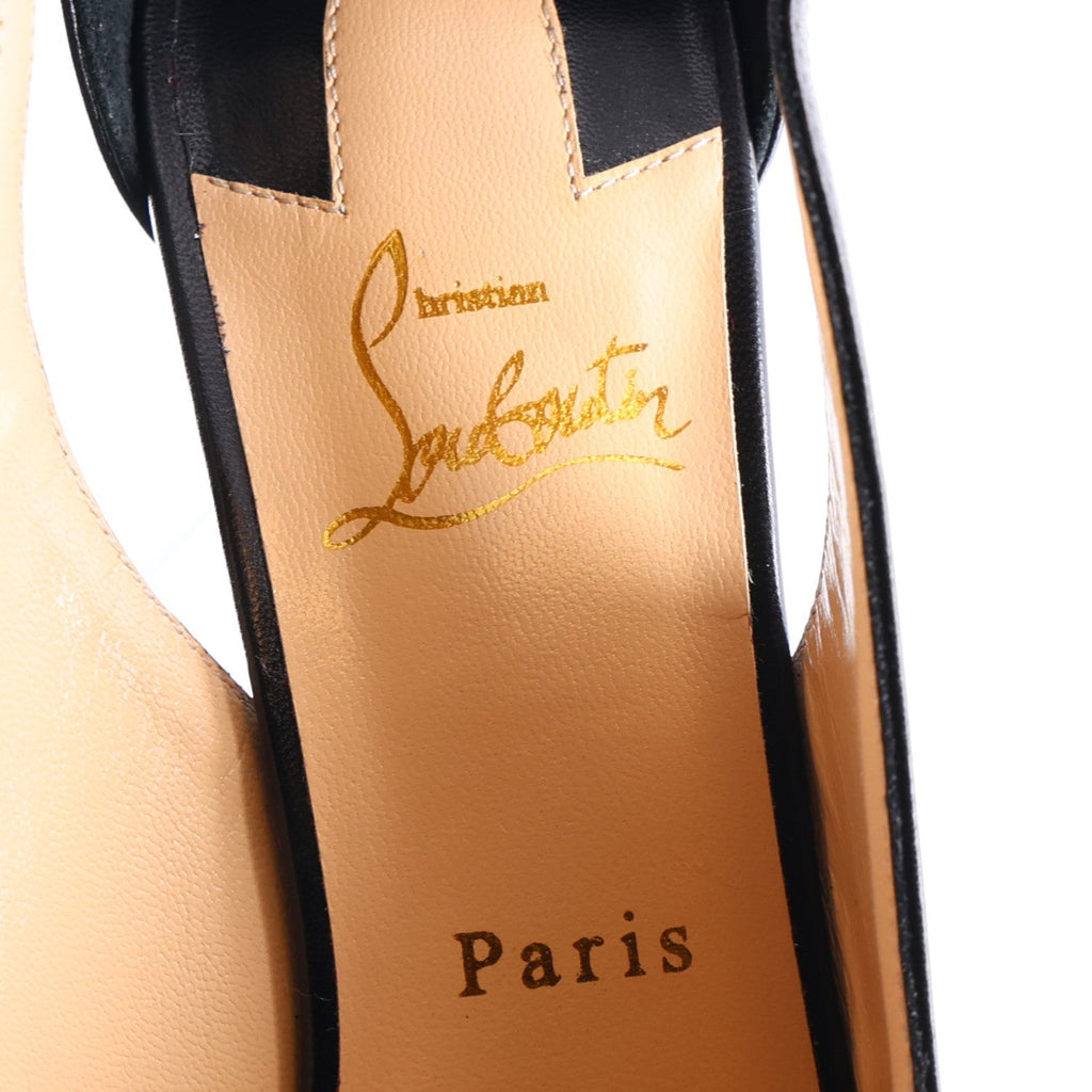 Christian Louboutin Kid Leather Women's Mascaralta 120 Pumps 41 Black