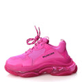 Balenciaga Fabric Mesh Women's Triple S Sneakers 41 Pink