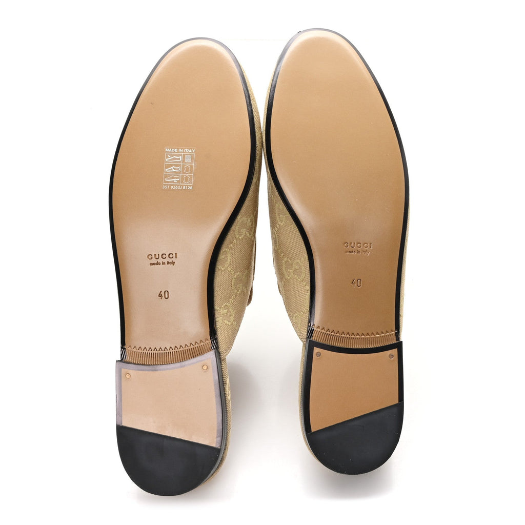 Gucci Canvas Women's GG Monogram Princetown Slippers 40 Egypt Salt