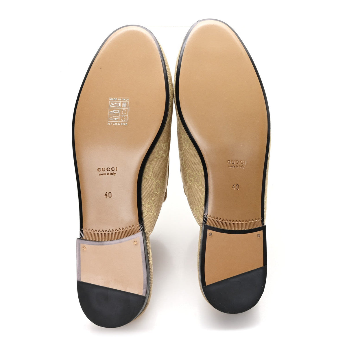 Gucci Canvas Women's GG Monogram Princetown Slippers 40 Egypt Salt