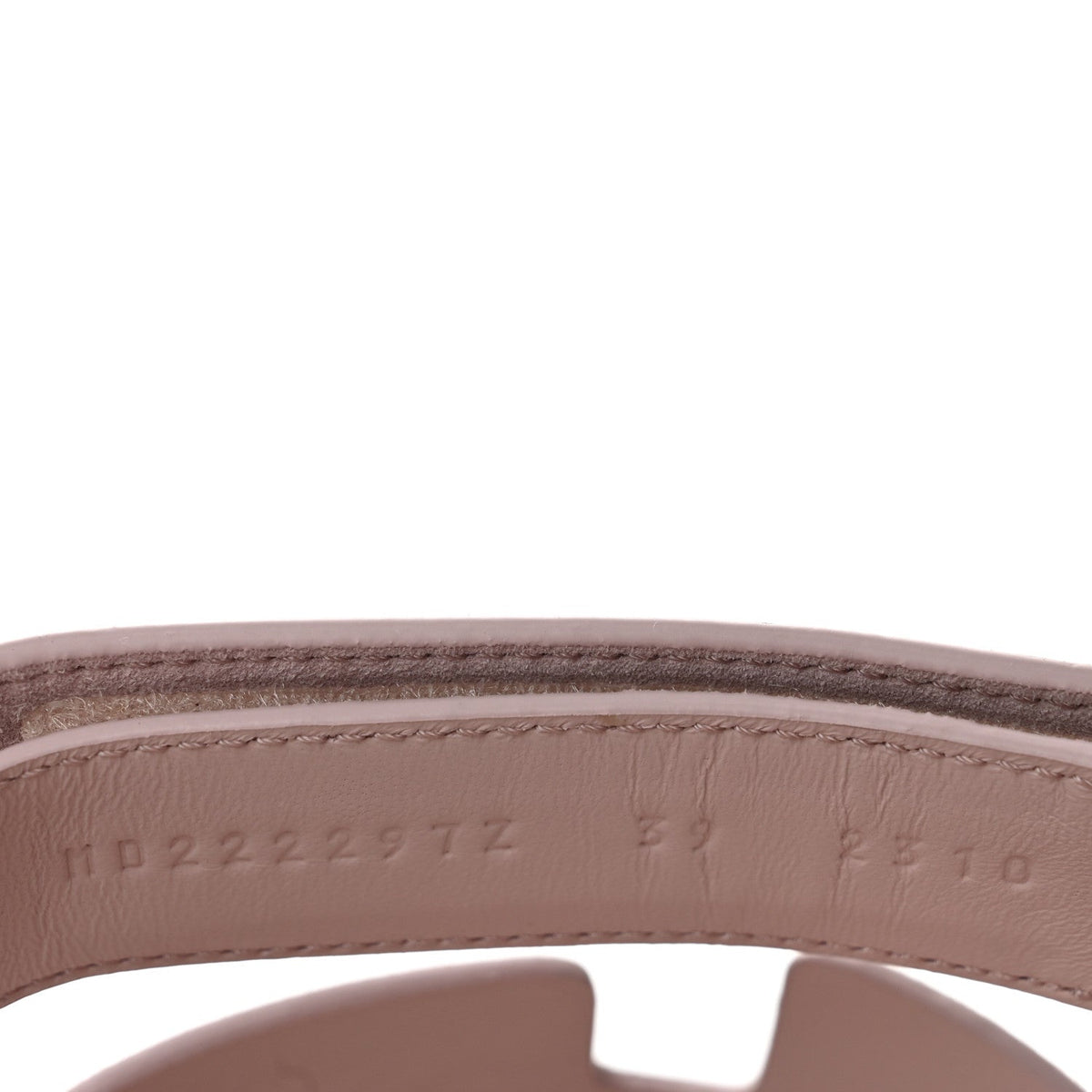 Hermes Suede Goatskin Women's Chypre Sandals 39 Rose Porcelaine