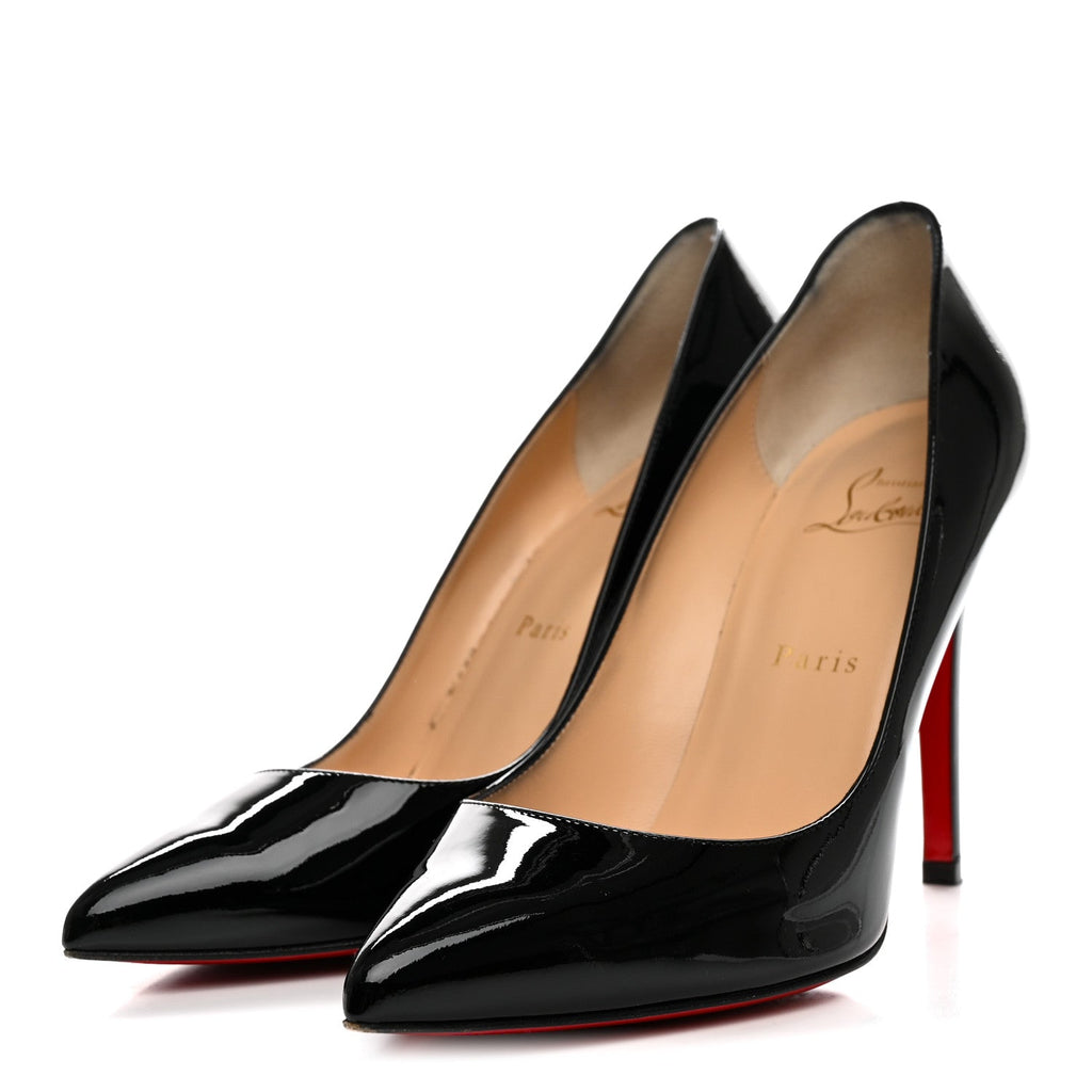 Christian Louboutin Patent Women's Pigalle 100 Pumps 38 Black