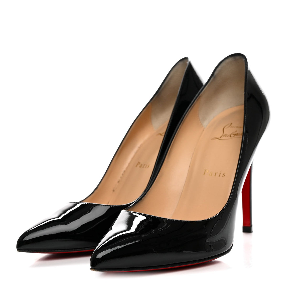 Christian Louboutin Patent Women's Pigalle 100 Pumps 38 Black